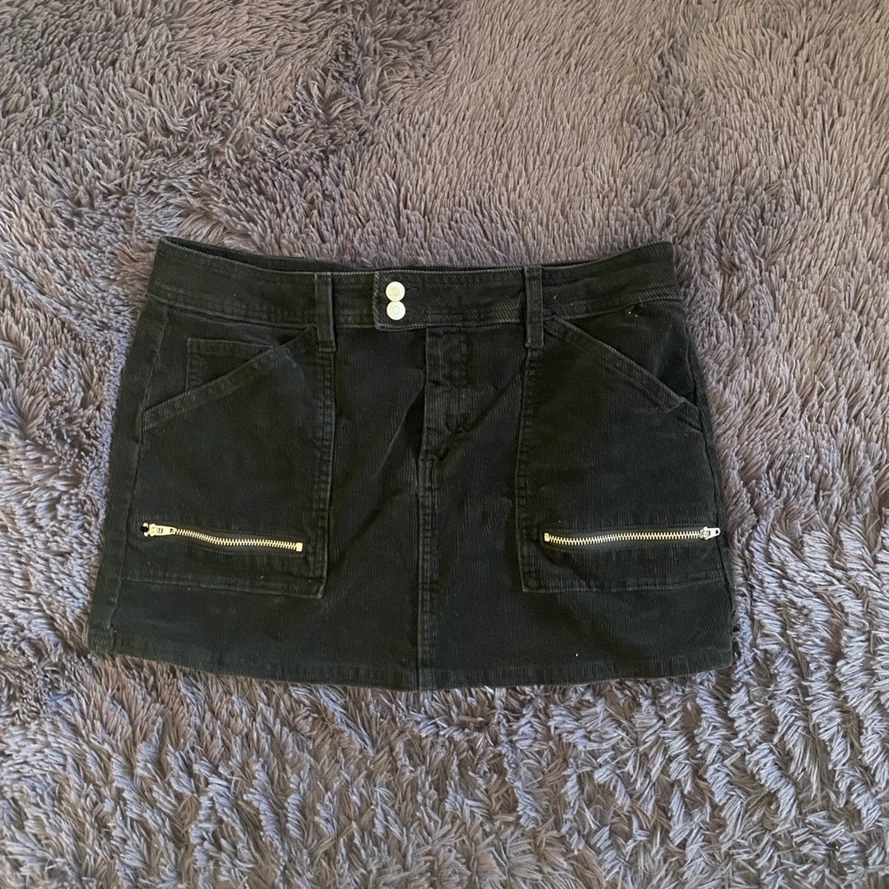 forever 21 black corduroy skirt